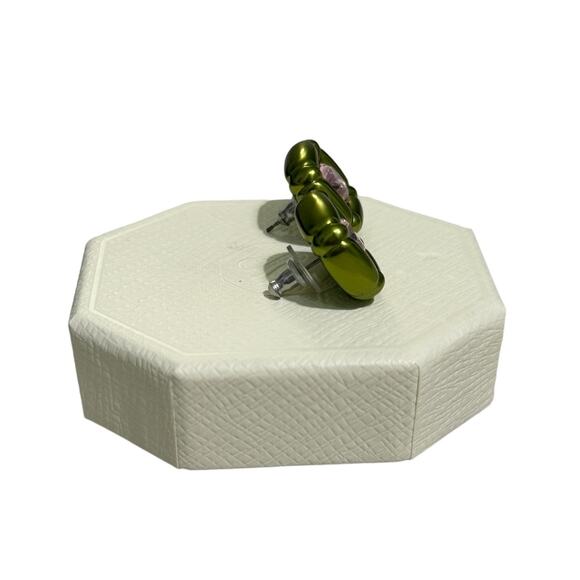 Swarovski Dulcis stud earrings Cushion cut, Green New - Picture 3 of 8